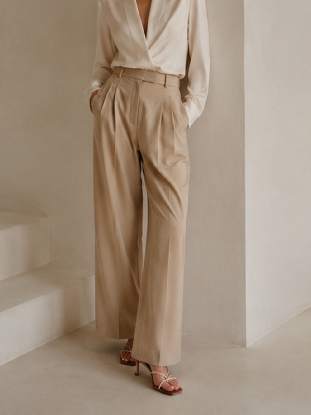 Rebecca Vallance High-Waisted Wide-Leg Trousers
